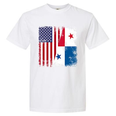 Half Panaian Flag Vintage Panama Usa Gift Garment-Dyed Heavyweight T-Shirt