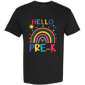 HELLO PRE-K First Day Of School Outfit Girl Garment-Dyed Heavyweight T-Shirt