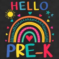 HELLO PRE-K First Day Of School Outfit Girl 7 Panel Mesh Trucker Snapback Hat