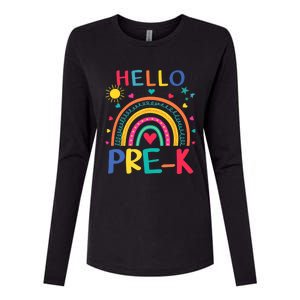 HELLO PRE-K First Day Of School Outfit Girl Womens Cotton Relaxed Long Sleeve T-Shirt