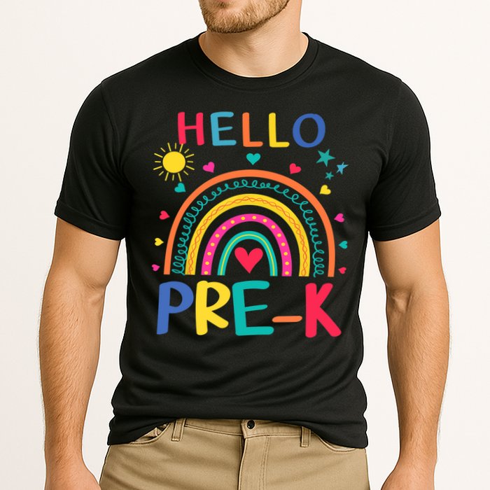 HELLO PRE-K First Day Of School Outfit Girl Cooling Performance Crew T-Shirt
