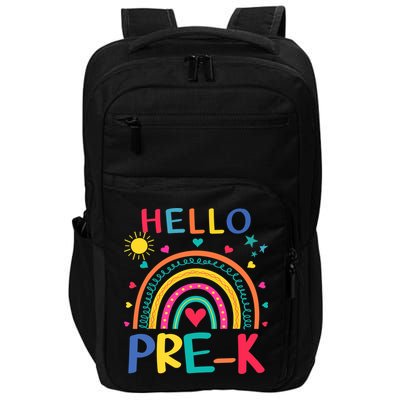 HELLO PRE-K First Day Of School Outfit Girl Impact Tech Backpack