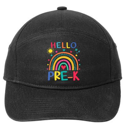 HELLO PRE-K First Day Of School Outfit Girl 7-Panel Snapback Hat