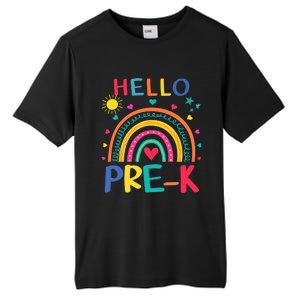 HELLO PRE-K First Day Of School Outfit Girl Tall Fusion ChromaSoft Performance T-Shirt