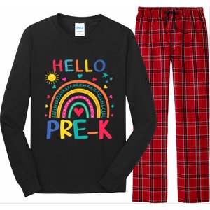 HELLO PRE-K First Day Of School Outfit Girl Long Sleeve Pajama Set