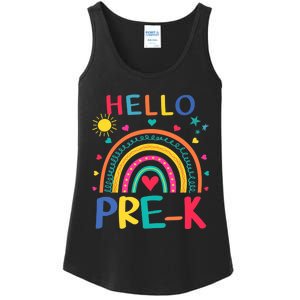 HELLO PRE-K First Day Of School Outfit Girl Ladies Essential Tank