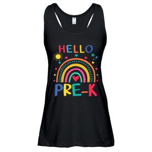 HELLO PRE-K First Day Of School Outfit Girl Ladies Essential Flowy Tank