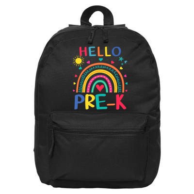 HELLO PRE-K First Day Of School Outfit Girl 16 in Basic Backpack