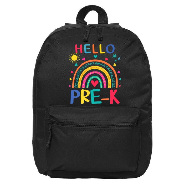 HELLO PRE-K First Day Of School Outfit Girl 16 in Basic Backpack