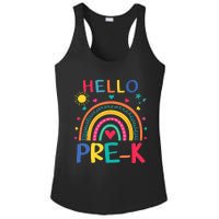 HELLO PRE-K First Day Of School Outfit Girl Ladies PosiCharge Competitor Racerback Tank