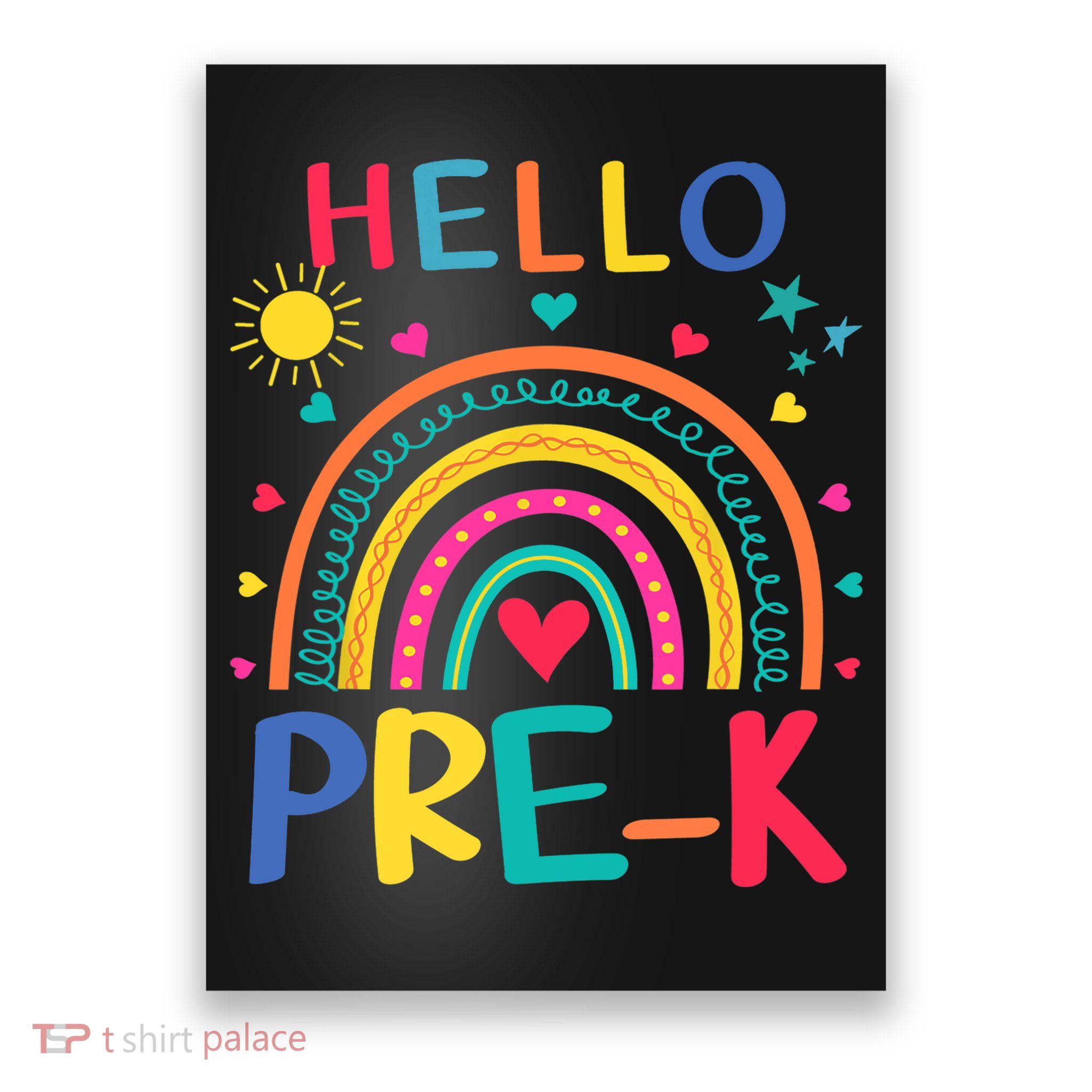 HELLO PRE-K First Day Of School Outfit Girl Poster