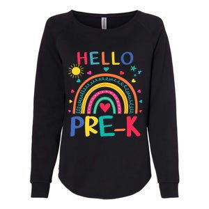 HELLO PRE-K First Day Of School Outfit Girl Womens California Wash Sweatshirt