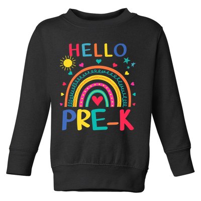 HELLO PRE-K First Day Of School Outfit Girl Toddler Sweatshirt