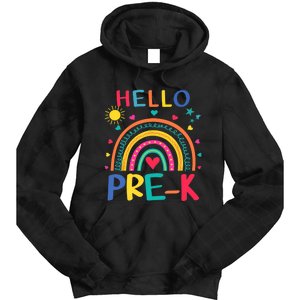 HELLO PRE-K First Day Of School Outfit Girl Tie Dye Hoodie