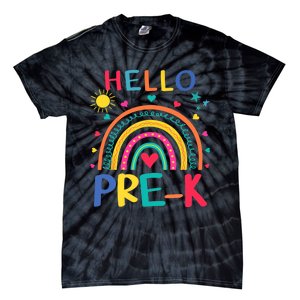 HELLO PRE-K First Day Of School Outfit Girl Tie-Dye T-Shirt