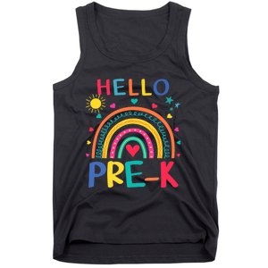 HELLO PRE-K First Day Of School Outfit Girl Tank Top