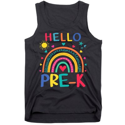 HELLO PRE-K First Day Of School Outfit Girl Tank Top
