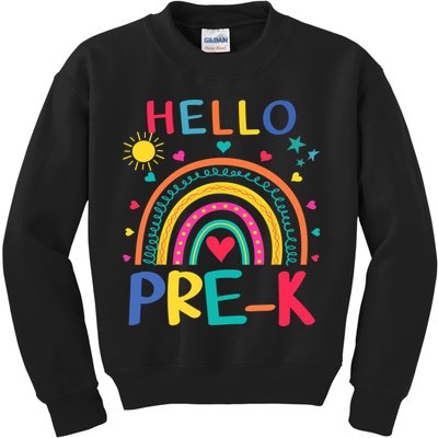 HELLO PRE-K First Day Of School Outfit Girl Kids Sweatshirt