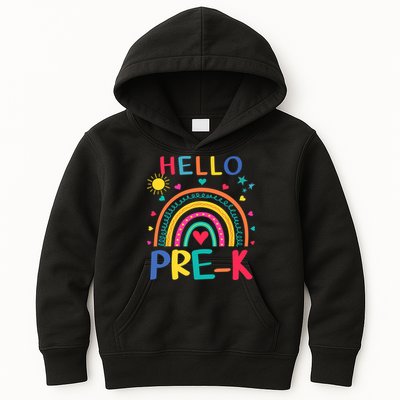 HELLO PRE-K First Day Of School Outfit Girl Kids Hoodie