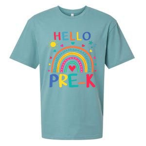 HELLO PRE-K First Day Of School Outfit Girl Sueded Cloud Jersey T-Shirt