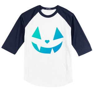 Halloween Pumpkin Face Gift Baseball Sleeve Shirt