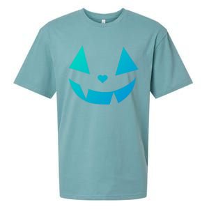 Halloween Pumpkin Face Gift Sueded Cloud Jersey T-Shirt