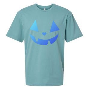 Halloween Pumpkin Face Gift Sueded Cloud Jersey T-Shirt