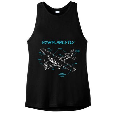 How Planes Fly Funny Aviation Gift RC Plane Pilot Ladies PosiCharge Tri-Blend Wicking Tank