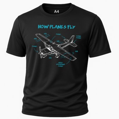 How Planes Fly Funny Aviation Gift RC Plane Pilot Performance Shirt
