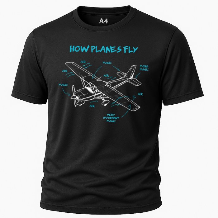 How Planes Fly Funny Aviation Gift RC Plane Pilot Cooling Performance Crew T-Shirt
