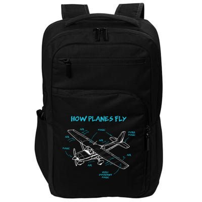 How Planes Fly Funny Aviation Gift RC Plane Pilot Impact Tech Backpack