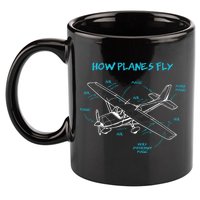 How Planes Fly Funny Aviation Gift RC Plane Pilot 11oz C Handle Ceramic Mug