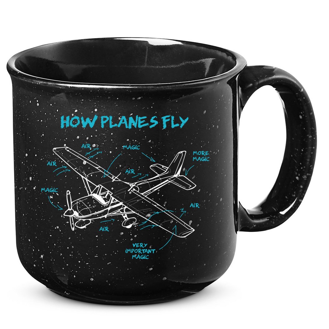 How Planes Fly Funny Aviation Gift RC Plane Pilot 15oz Campfire Ceramic Mug