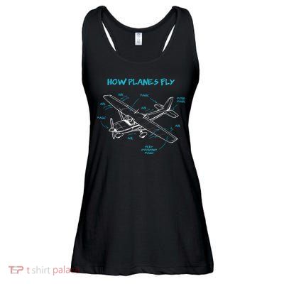 How Planes Fly Funny Aviation Gift RC Plane Pilot Ladies Essential Flowy Tank