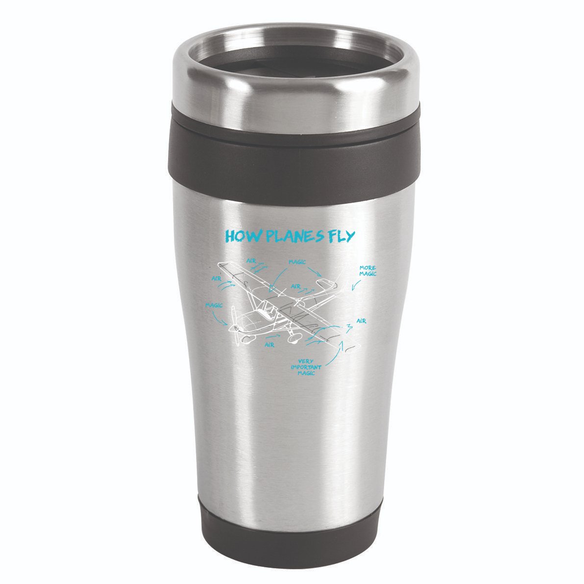 How Planes Fly Funny Aviation Gift RC Plane Pilot 16oz Travel Tumbler