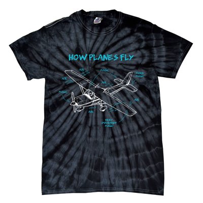 How Planes Fly Funny Aviation Gift RC Plane Pilot Tie-Dye T-Shirt