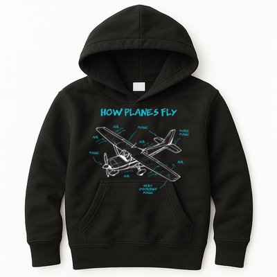 How Planes Fly Funny Aviation Gift RC Plane Pilot Kids Hoodie