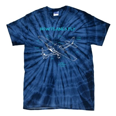 How Planes Fly Funny Aviation Gift RC Plane Pilot Tie-Dye T-Shirt