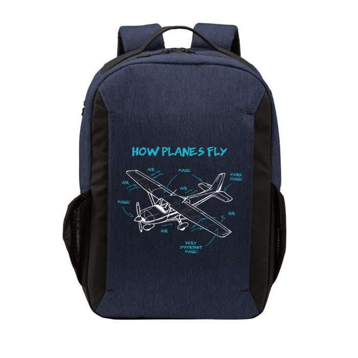 How Planes Fly Funny Aviation Gift RC Plane Pilot Vector Backpack