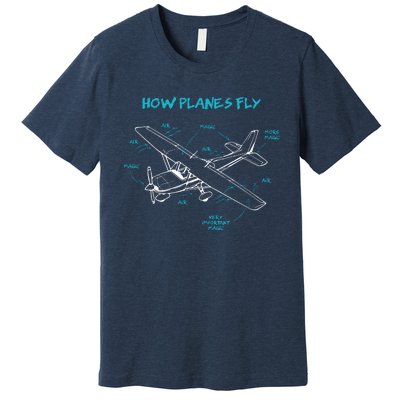 How Planes Fly Funny Aviation Gift RC Plane Pilot Premium T-Shirt