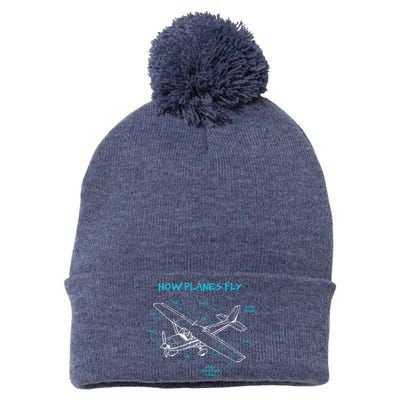 How Planes Fly Funny Aviation Gift RC Plane Pilot Pom Pom 12in Knit Beanie