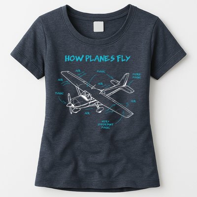 How Planes Fly Funny Aviation Gift RC Plane Pilot Womens T-Shirt