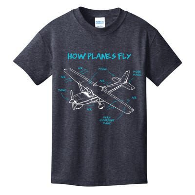 How Planes Fly Funny Aviation Gift RC Plane Pilot Kids T-Shirt