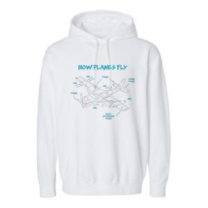 How Planes Fly Funny Aviation Gift RC Plane Pilot Garment-Dyed Fleece Hoodie