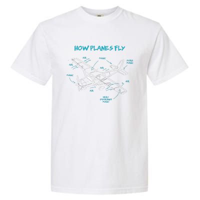 How Planes Fly Funny Aviation Gift RC Plane Pilot Garment-Dyed Heavyweight T-Shirt