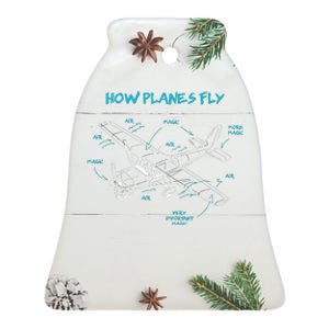 How Planes Fly Funny Aviation Gift RC Plane Pilot Ceramic Bell Ornament