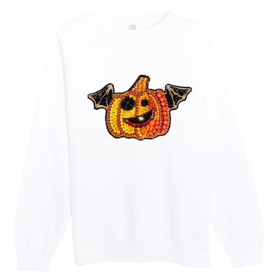 Halloween Pumpkin Geometric Premium Crewneck Sweatshirt