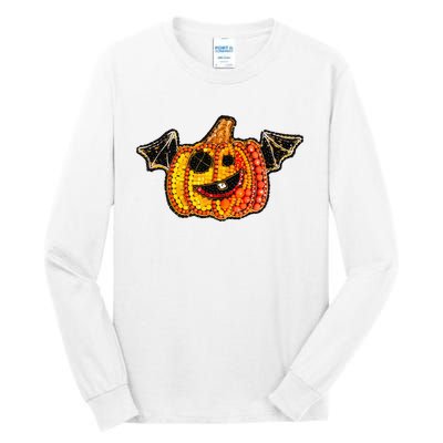 Halloween Pumpkin Geometric Tall Long Sleeve T-Shirt