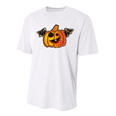 Halloween Pumpkin Geometric Performance Sprint T-Shirt