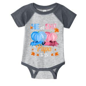 Halloween Pumpkin Gender Reveal He Or She Papa To Be Infant Baby Jersey Bodysuit